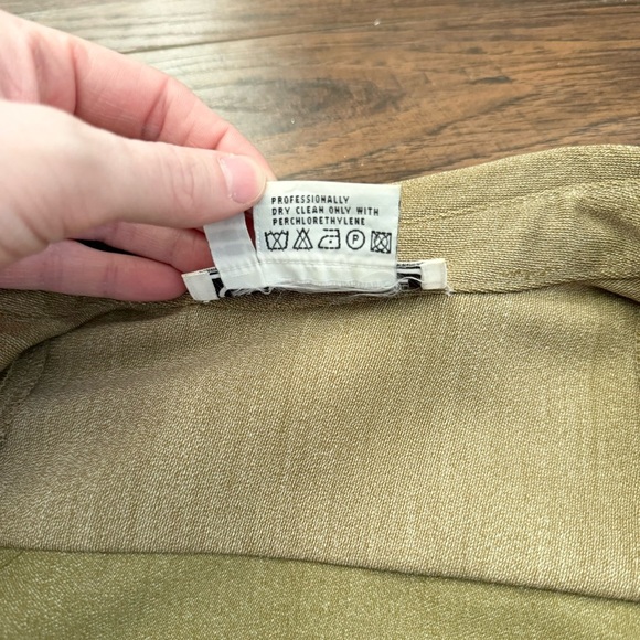 Carlisle 100% Wool Beige Button Up Collared Lightweight Jacket Womens Size 4 - Picture 8 of 11